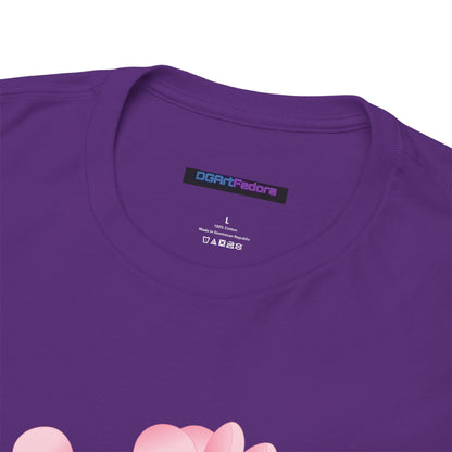 Stylish Mom Lettering with Pink Flowers - Heavy Cotton Tee