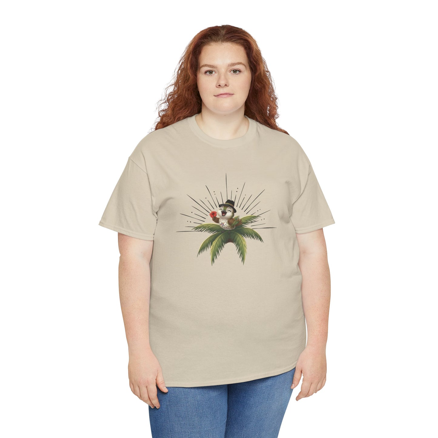 Unisex Heavy Cotton Tee Ciguita Tropical Sunrise