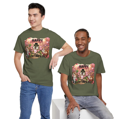 Unisex Heavy Cotton Tee Valentine's Day Ciguita and Friends