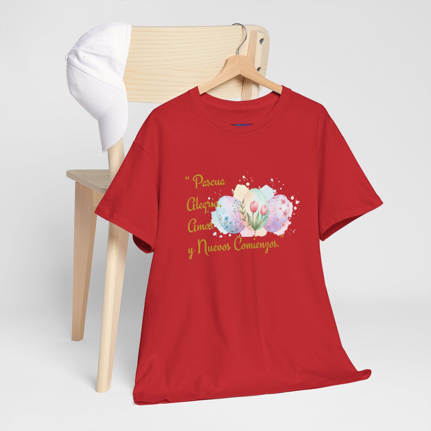 Unisex Heavy Cotton Tee - Easter, Joy, Love, & New Beginnings (Spanish Version)