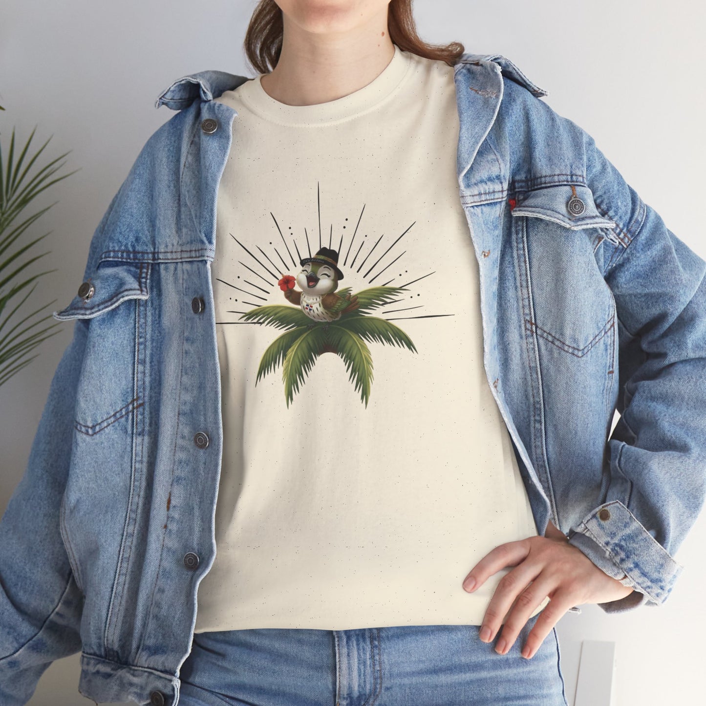 Unisex Heavy Cotton Tee Ciguita Tropical Sunrise
