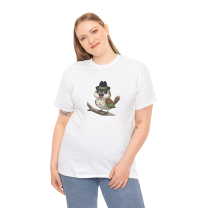 Unisex Heavy Cotton Tee Ciguita Chillin' on a Branch