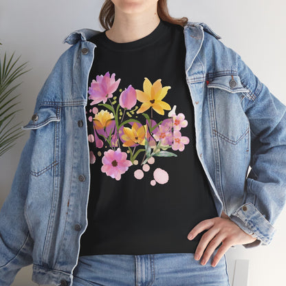 Soft Floral Mom Tribute Design - Heavy Cotton Tee