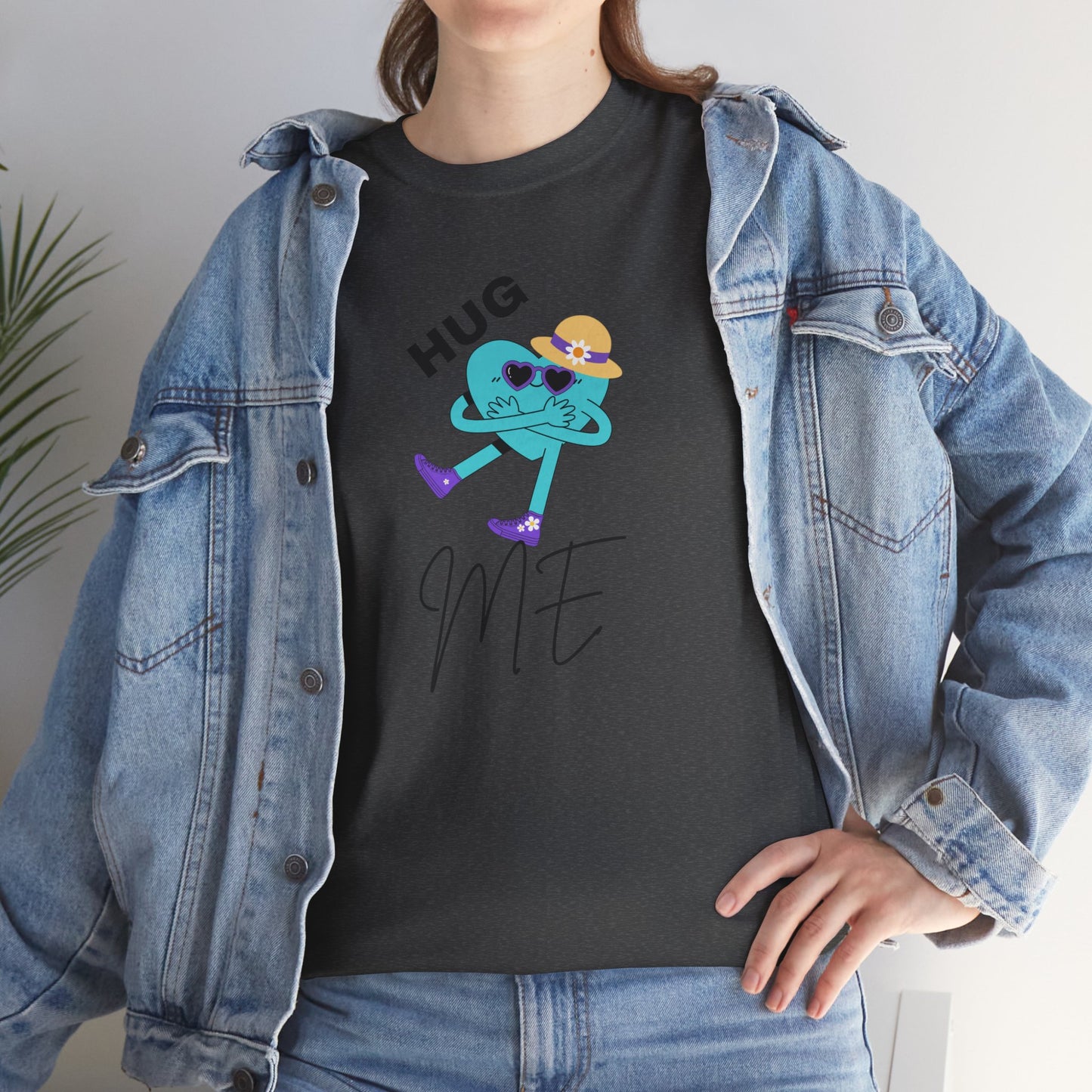 Unisex Heavy Cotton Tee HUG ME GIRL