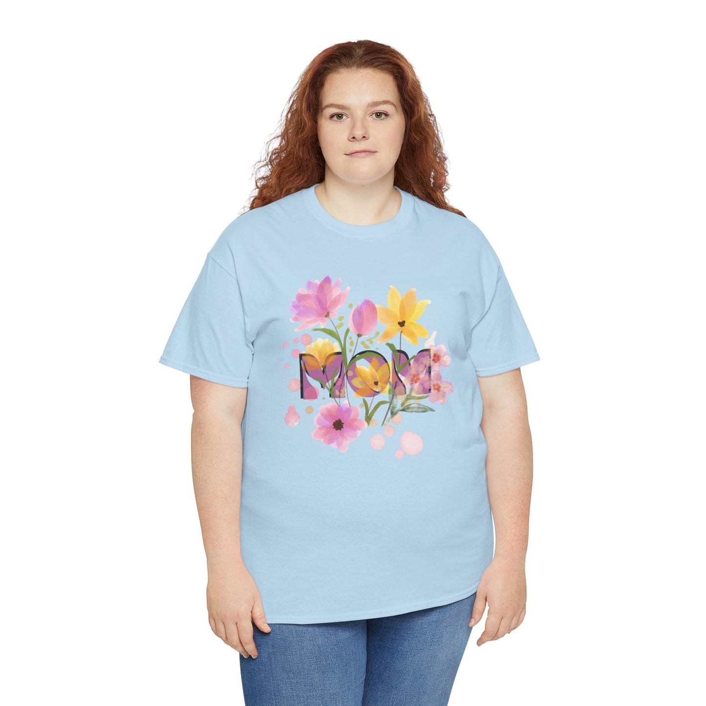 Soft Floral Mom Tribute Design - Heavy Cotton Tee