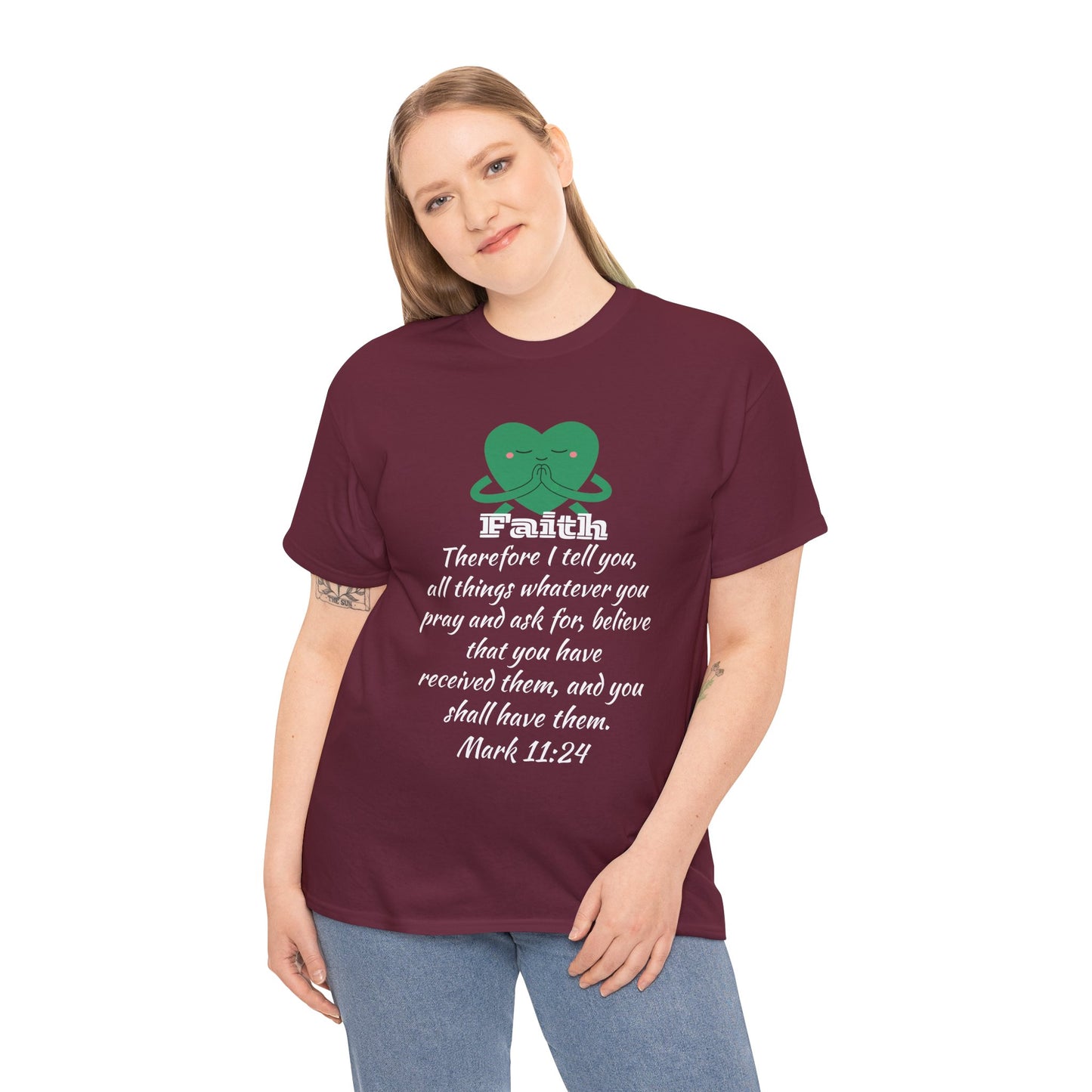 Unisex Heavy Cotton Tee - Faith Mark 11:24