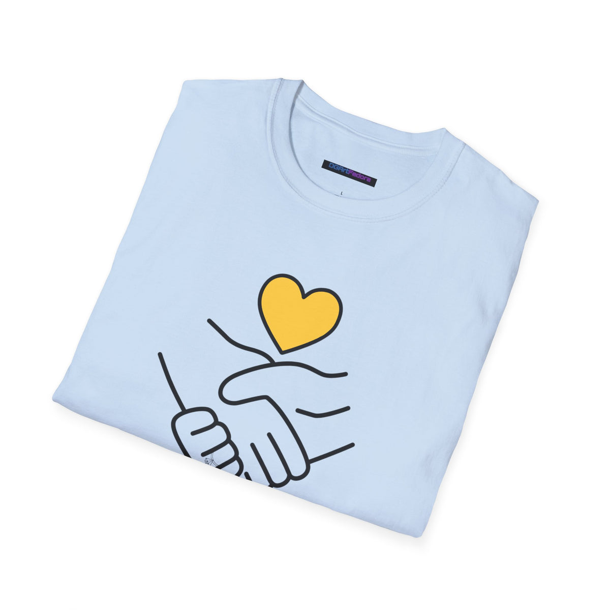 Unisex Softstyle T-Shirt Clasped Hands with Heart