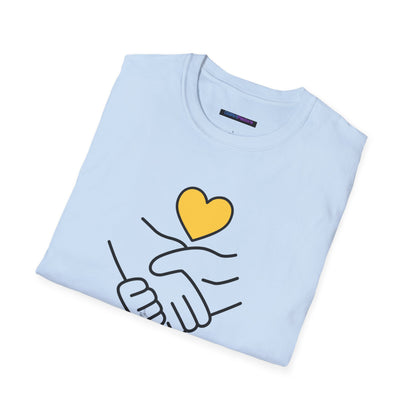 Unisex Softstyle T-Shirt Clasped Hands with Heart