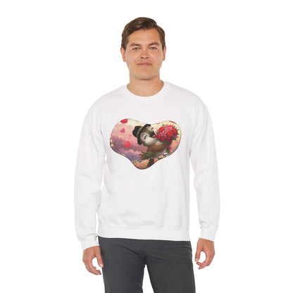 Unisex Heavy Blend Crewneck Sweatshirt San Valentin heart with ciguita.