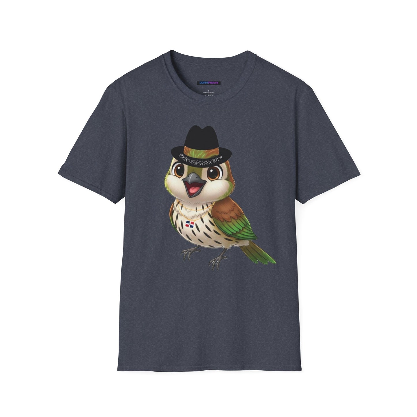 Unisex T-shirt Ciguita the Palmchat with Hat & Chain