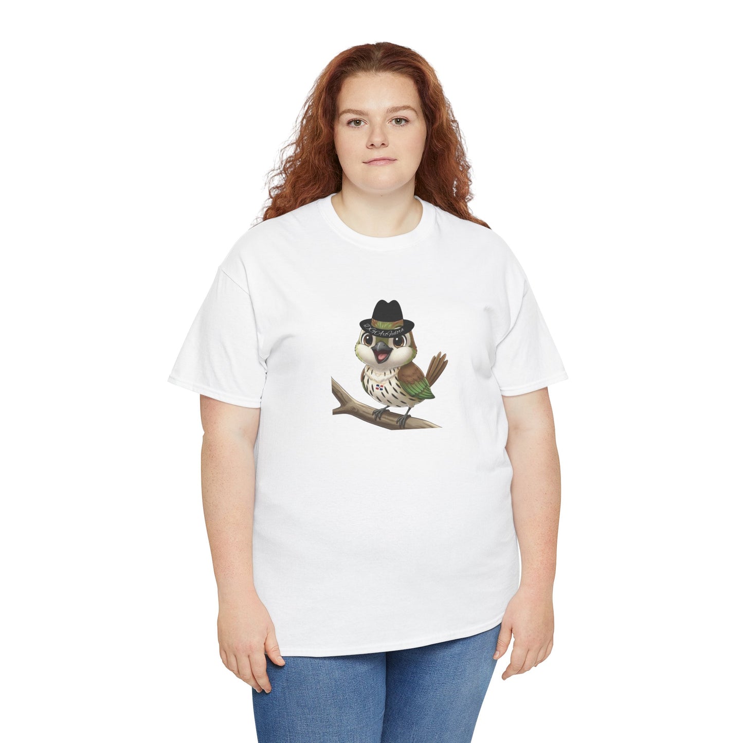 Unisex Heavy Cotton Tee Ciguita Chillin' on a Branch