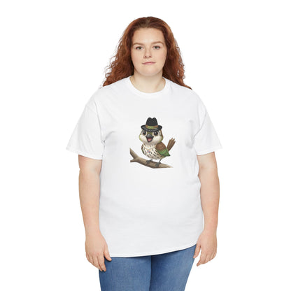 Unisex Heavy Cotton Tee Ciguita Chillin' on a Branch