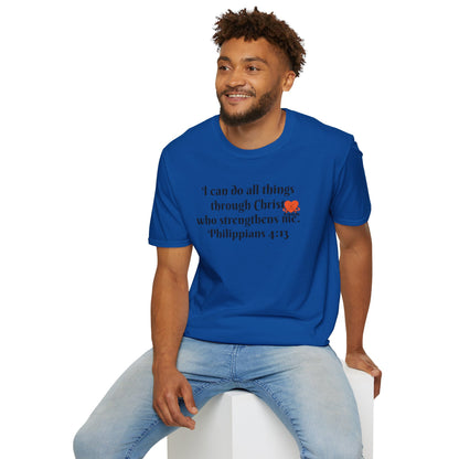 Unisex Softstyle T-Shirt -Philippians 4:13 - I can do all things