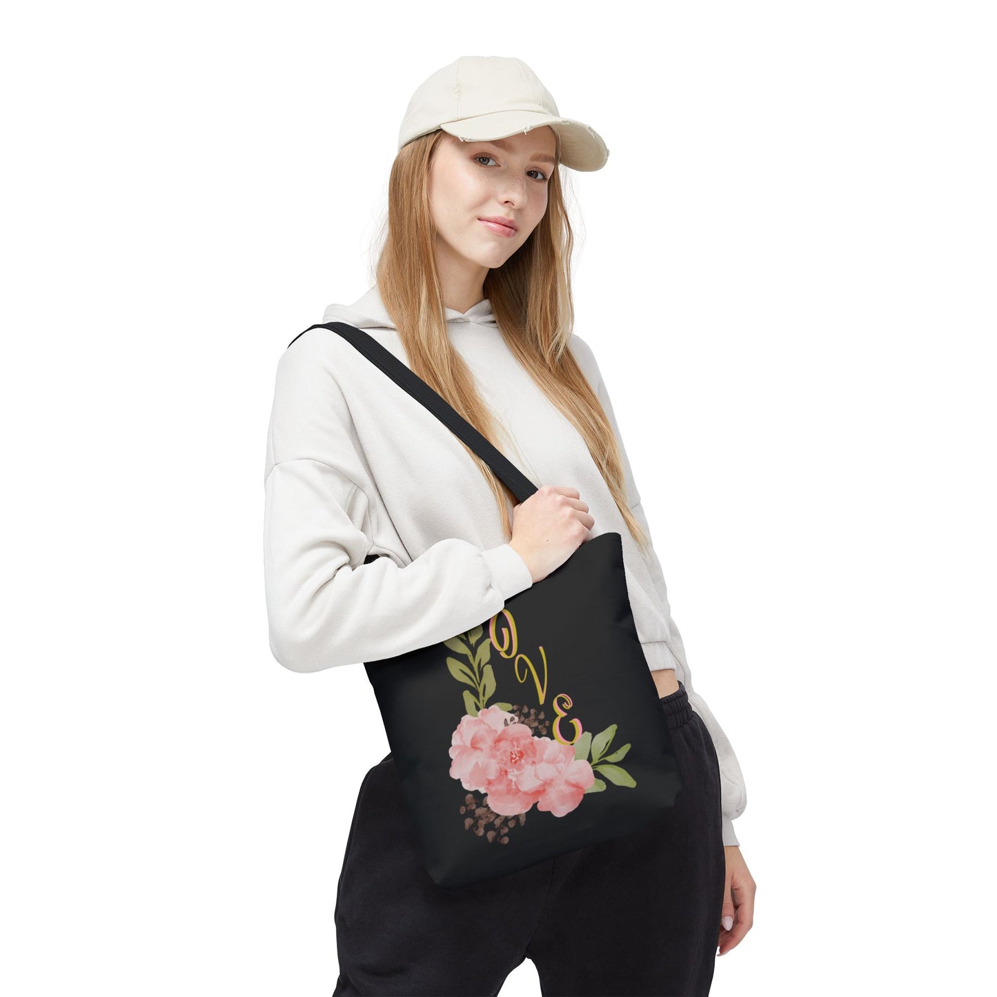 Floral “Love” Design - Tote Bag