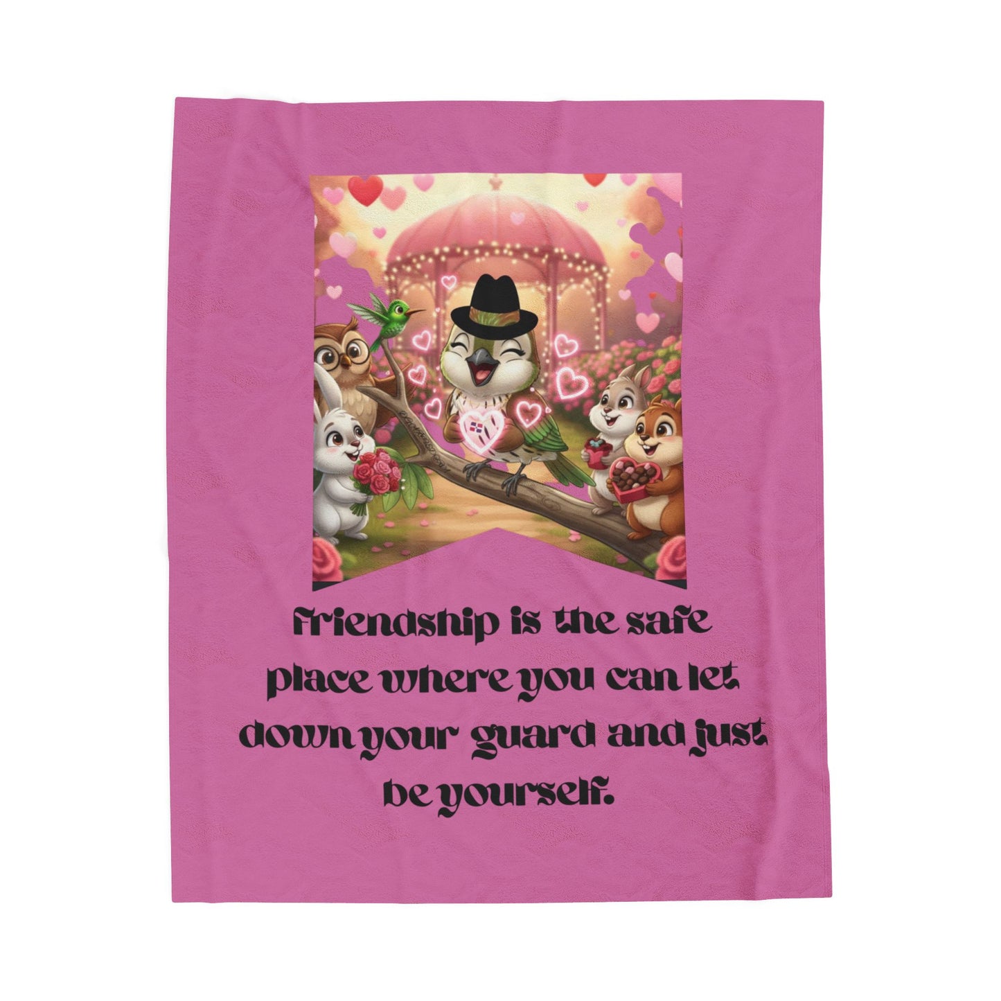 Velveteen Plush Blanket - Be Yourself Friendship