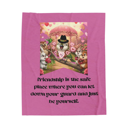 Velveteen Plush Blanket - Be Yourself Friendship