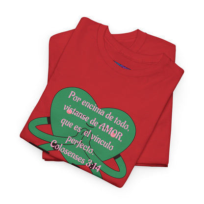 Unisex Heavy Cotton Tee - Fe (Faith), Colosenses 3:14