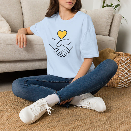 Unisex Softstyle T-Shirt Clasped Hands with Heart