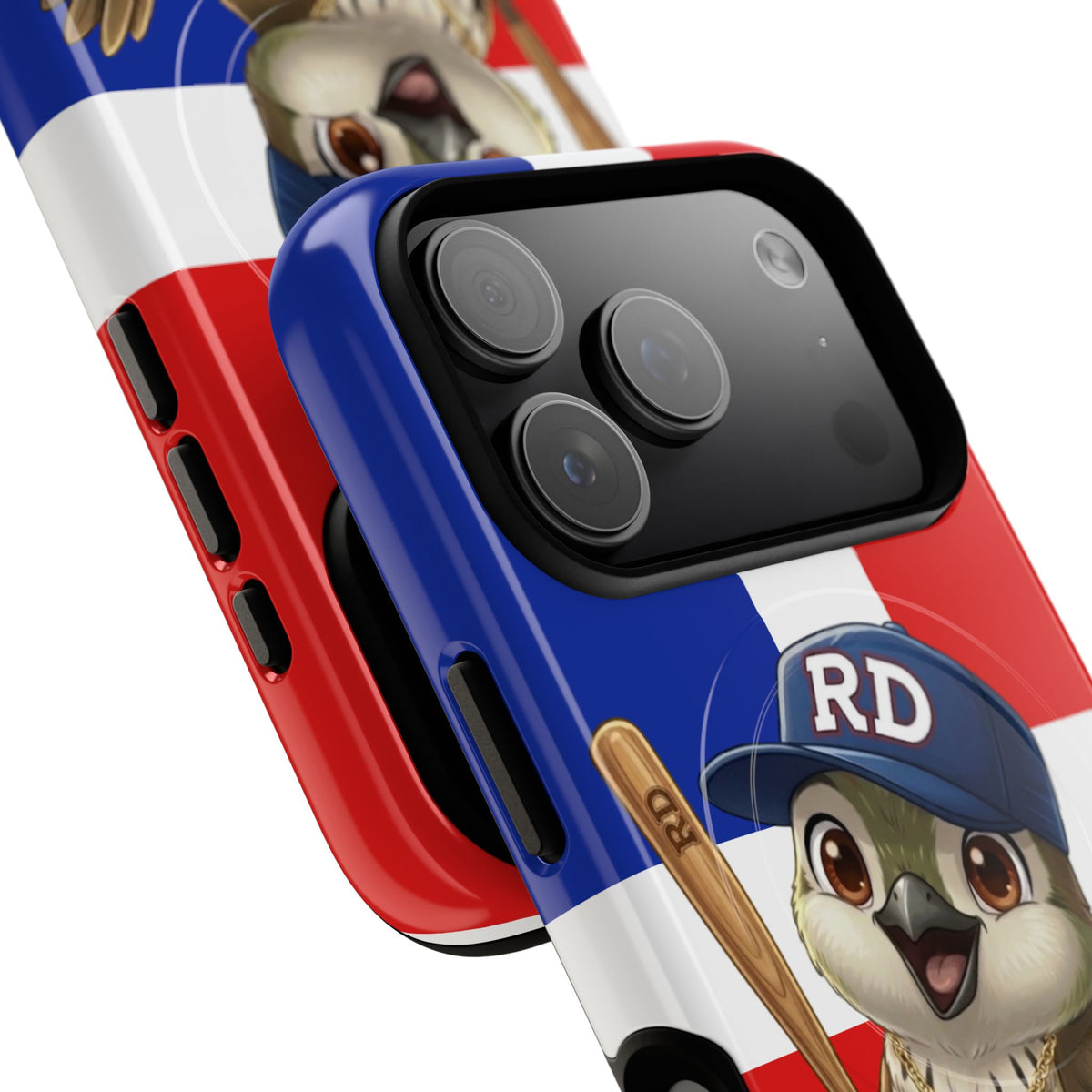 Dominican flag with Cigüa ready for baseball Tough Magnetic Iphone Cases