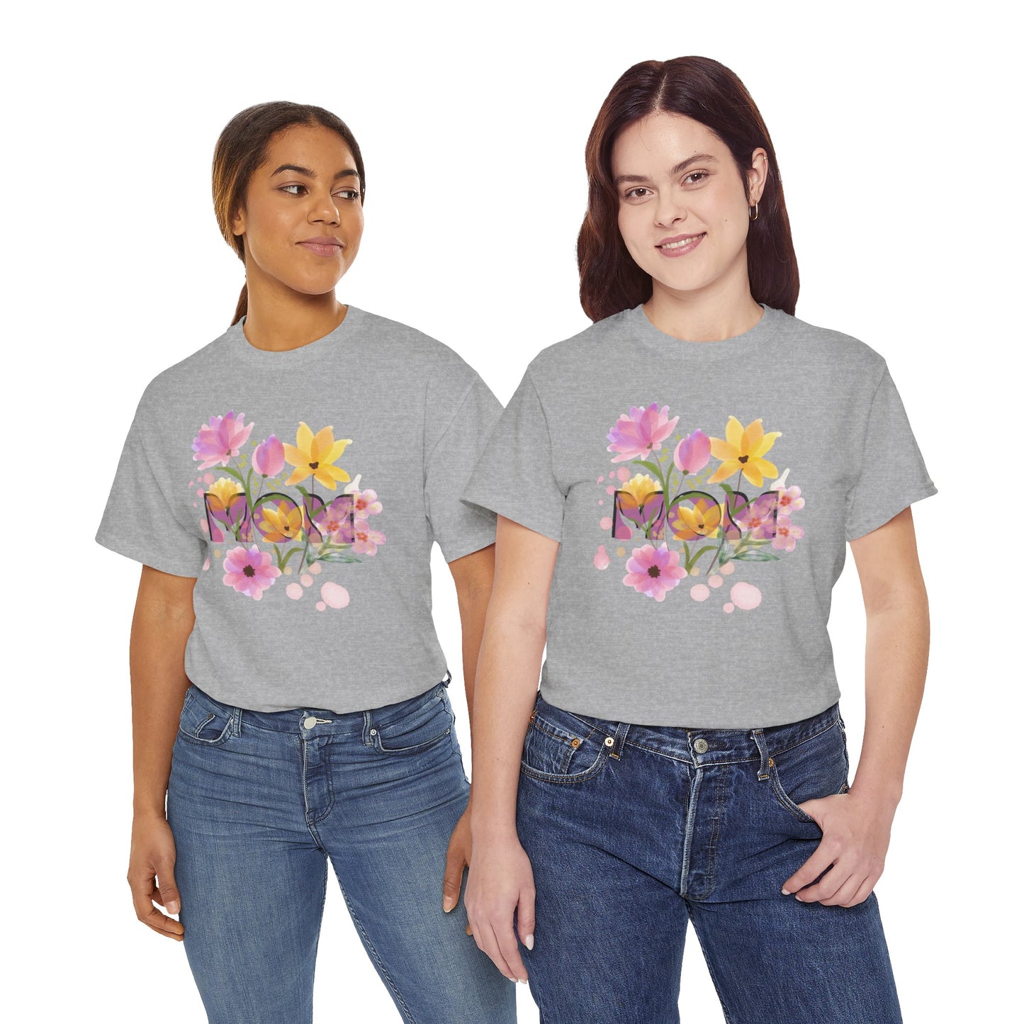 Soft Floral Mom Tribute Design - Heavy Cotton Tee