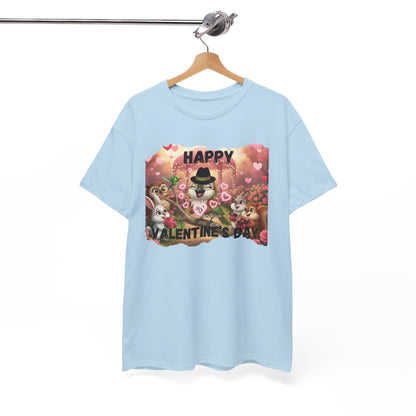 Unisex Heavy Cotton Tee Valentine's Day Ciguita and Friends
