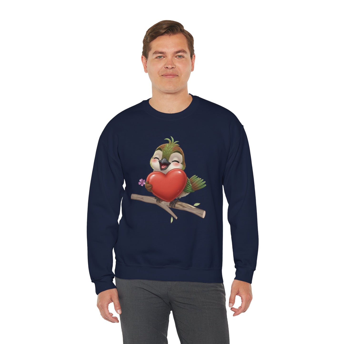 Unisex Heavy Blend Crewneck Sweatshirt Ciguita Hugging a Heart