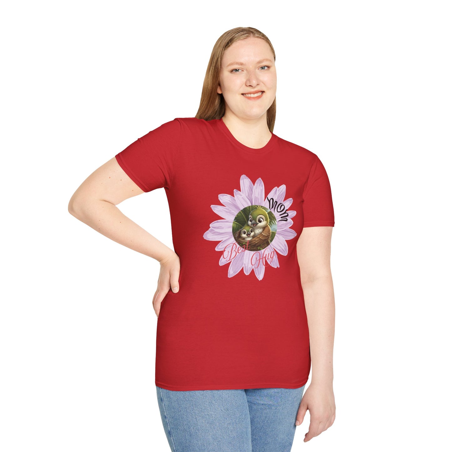 Cigüita Mother’s Embrace Flower Design - Softstyle T-Shirt