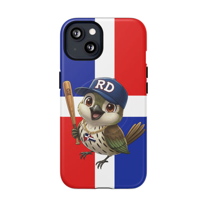 Dominican flag with Cigüa ready for baseball Tough Magnetic Iphone Cases