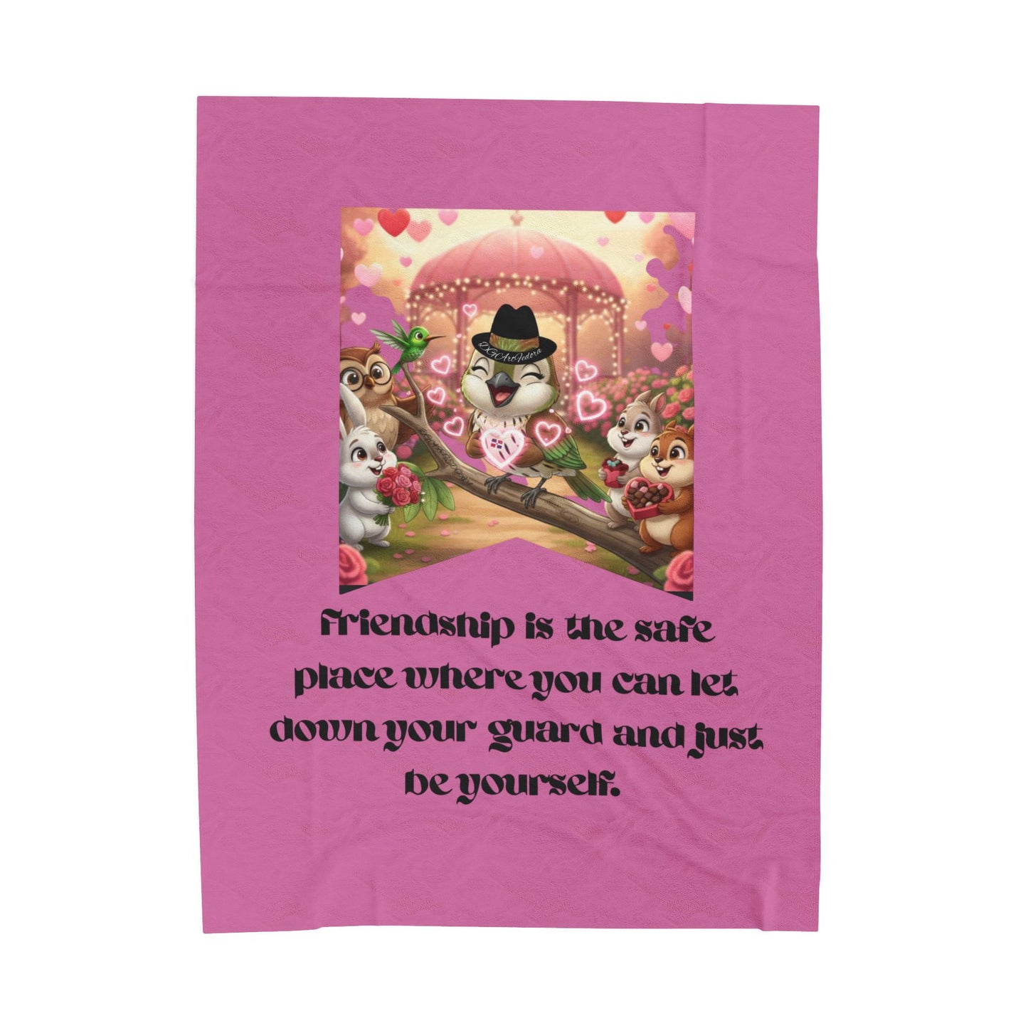 Velveteen Plush Blanket - Be Yourself Friendship