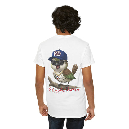 Unisex Heavy Cotton Tee - Cigüita y su Flow Dominicano - Front and Back