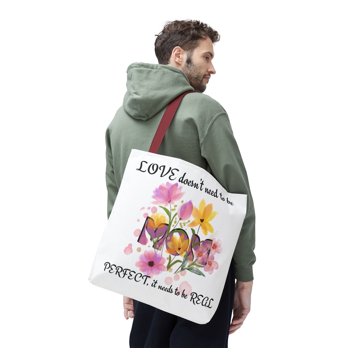 Love Is Real Inspirational Carryall Tote Bag