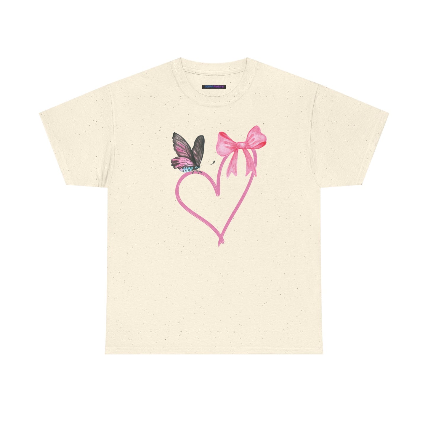Unisex Heavy Cotton Tee Heart & Butterfly