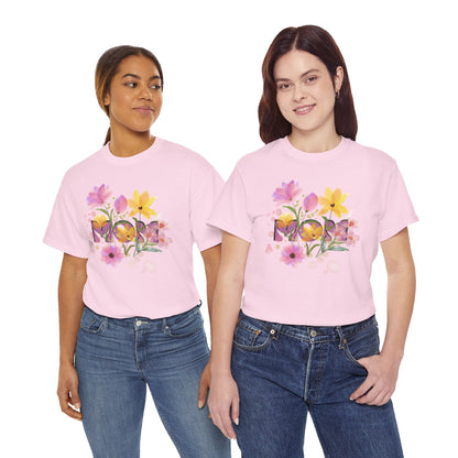 Soft Floral Mom Tribute Design - Heavy Cotton Tee