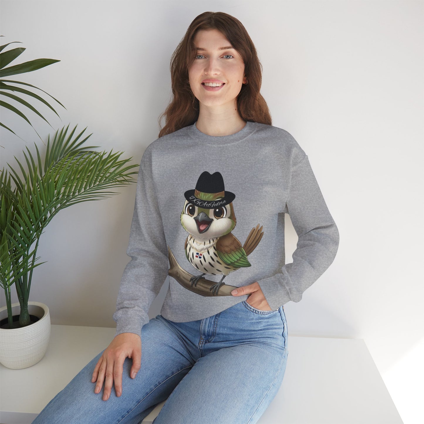 Unisex Heavy Blend Crewneck Sweatshirt Cigüita the Palmchat