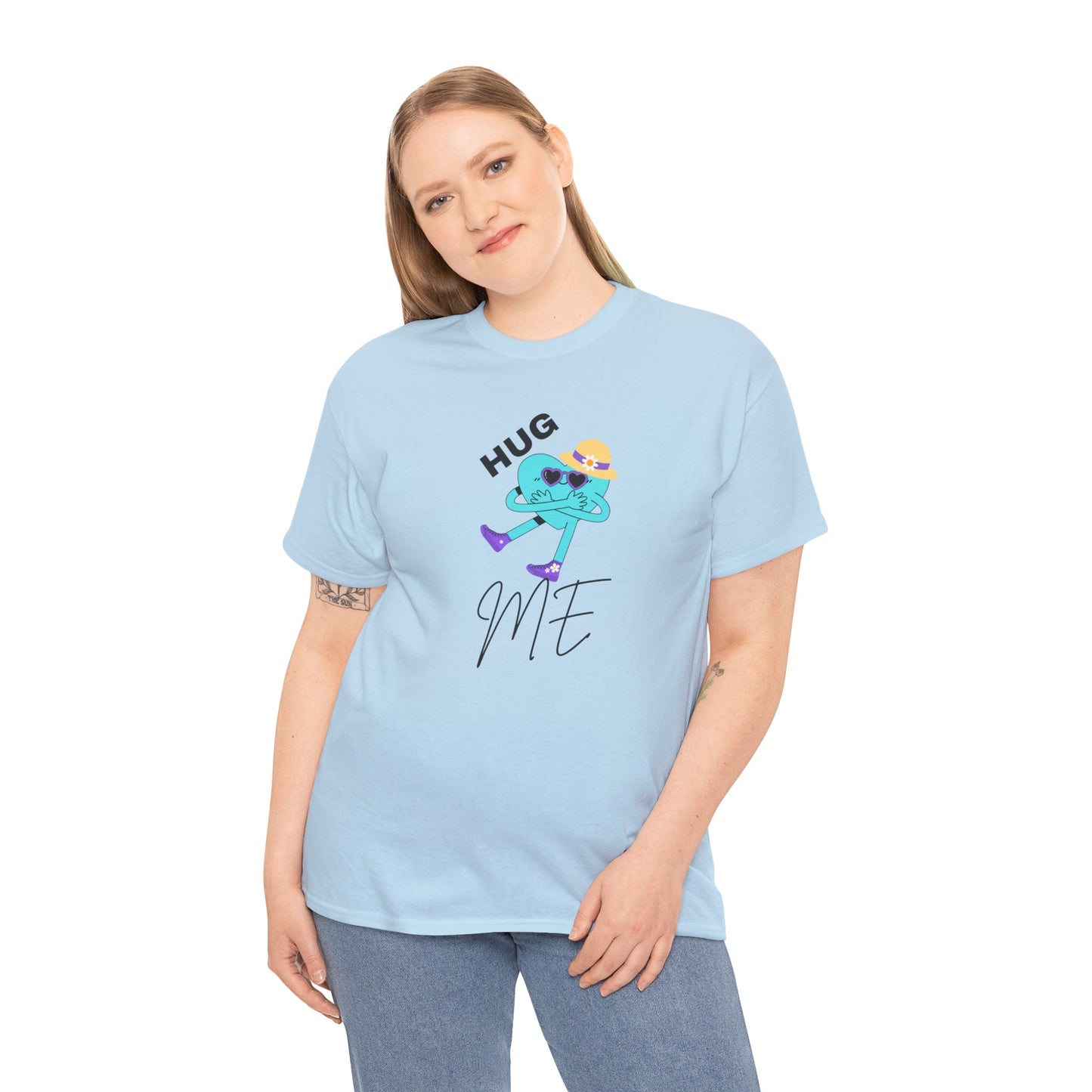 Unisex Heavy Cotton Tee HUG ME GIRL