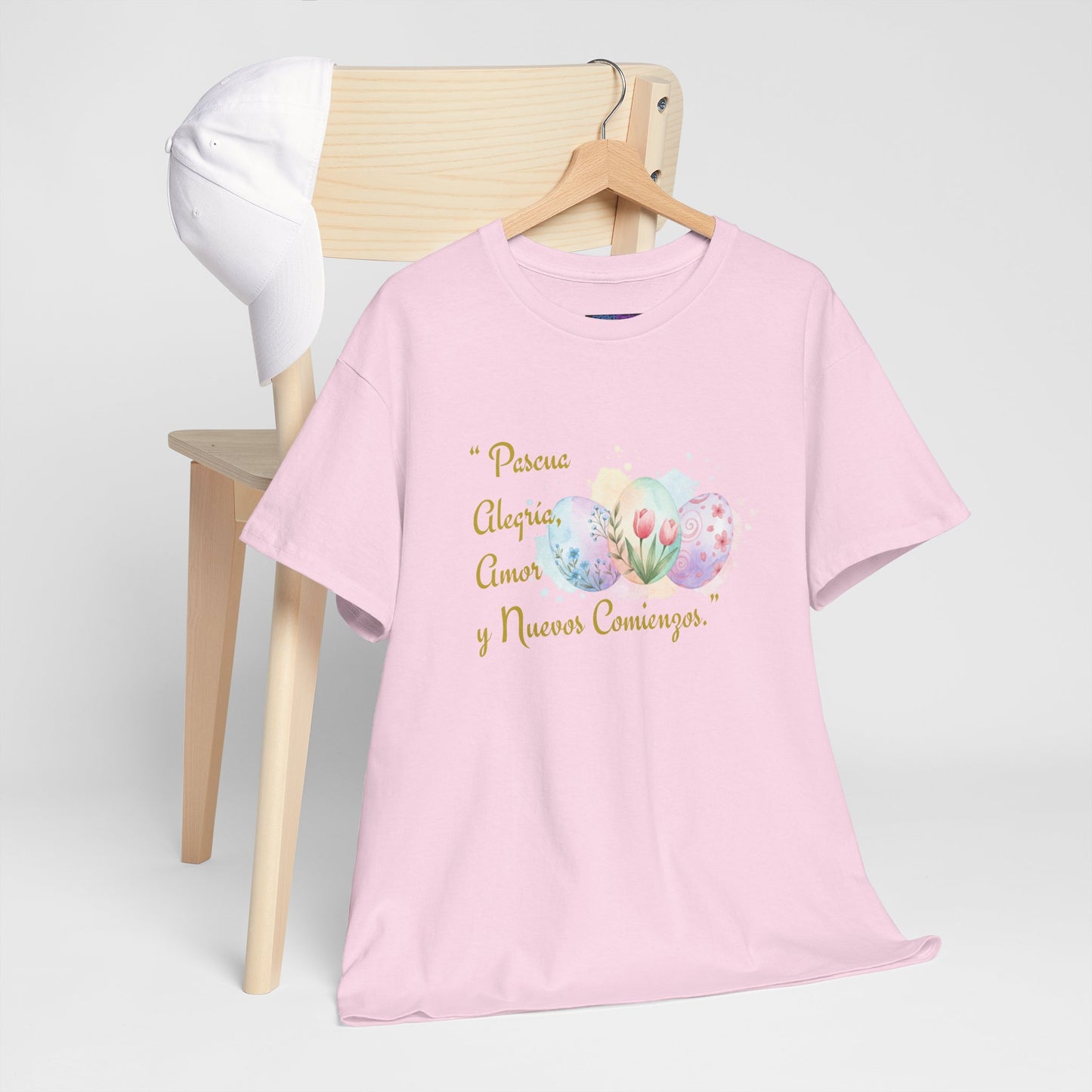 Unisex Heavy Cotton Tee - Easter, Joy, Love, & New Beginnings (Spanish Version)