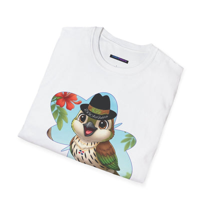 Unisex Softstyle T-Shirt of Ciguita on a Flamboyan Tree