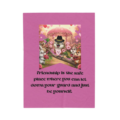 Velveteen Plush Blanket - Be Yourself Friendship