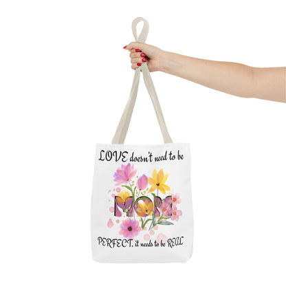 Love Is Real Inspirational Carryall Tote Bag