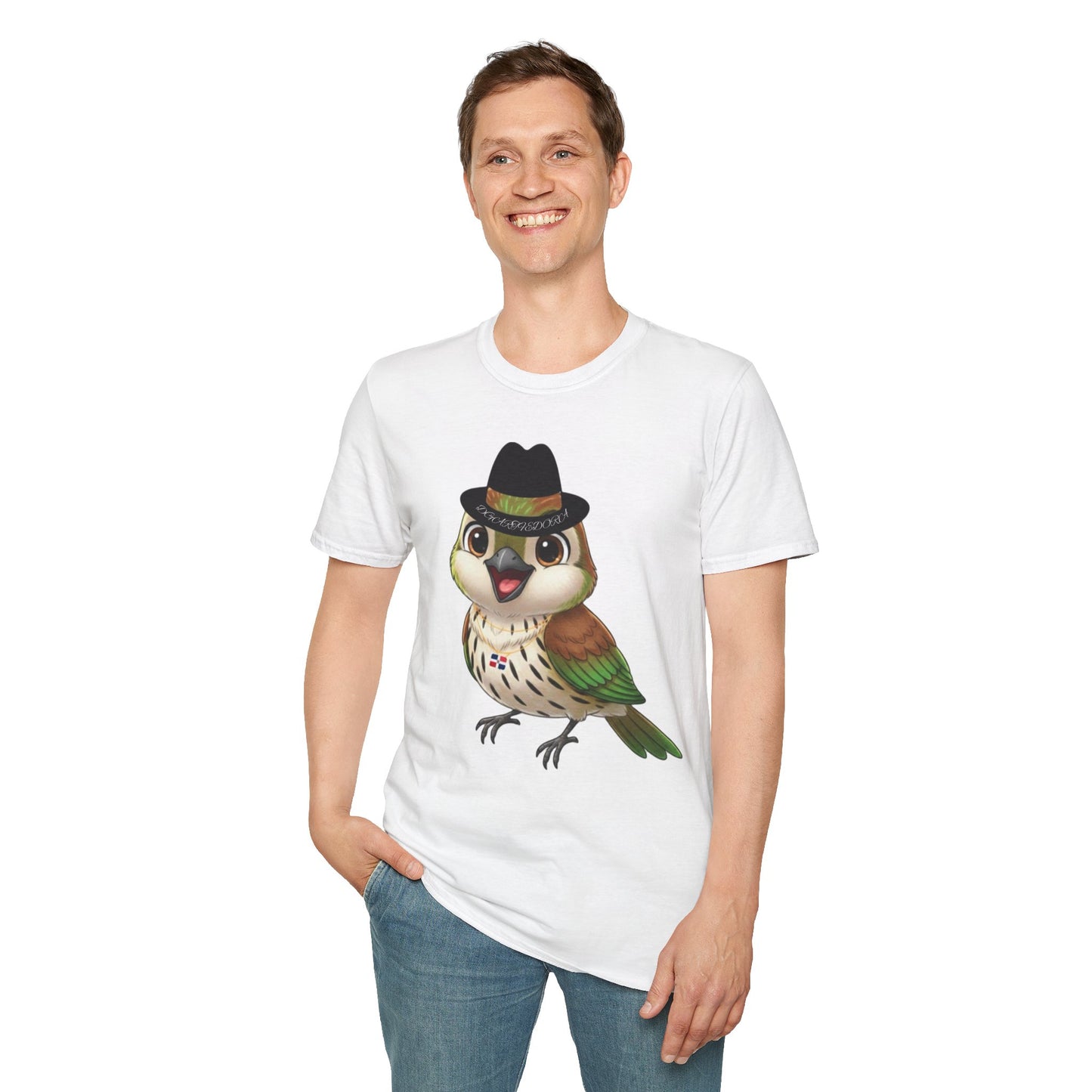 Unisex T-shirt Ciguita the Palmchat with Hat & Chain