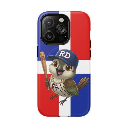 Dominican flag with Cigüa ready for baseball Tough Magnetic Iphone Cases