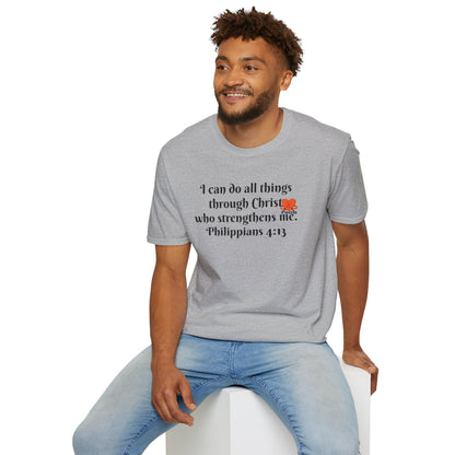 Unisex Softstyle T-Shirt -Philippians 4:13 - I can do all things