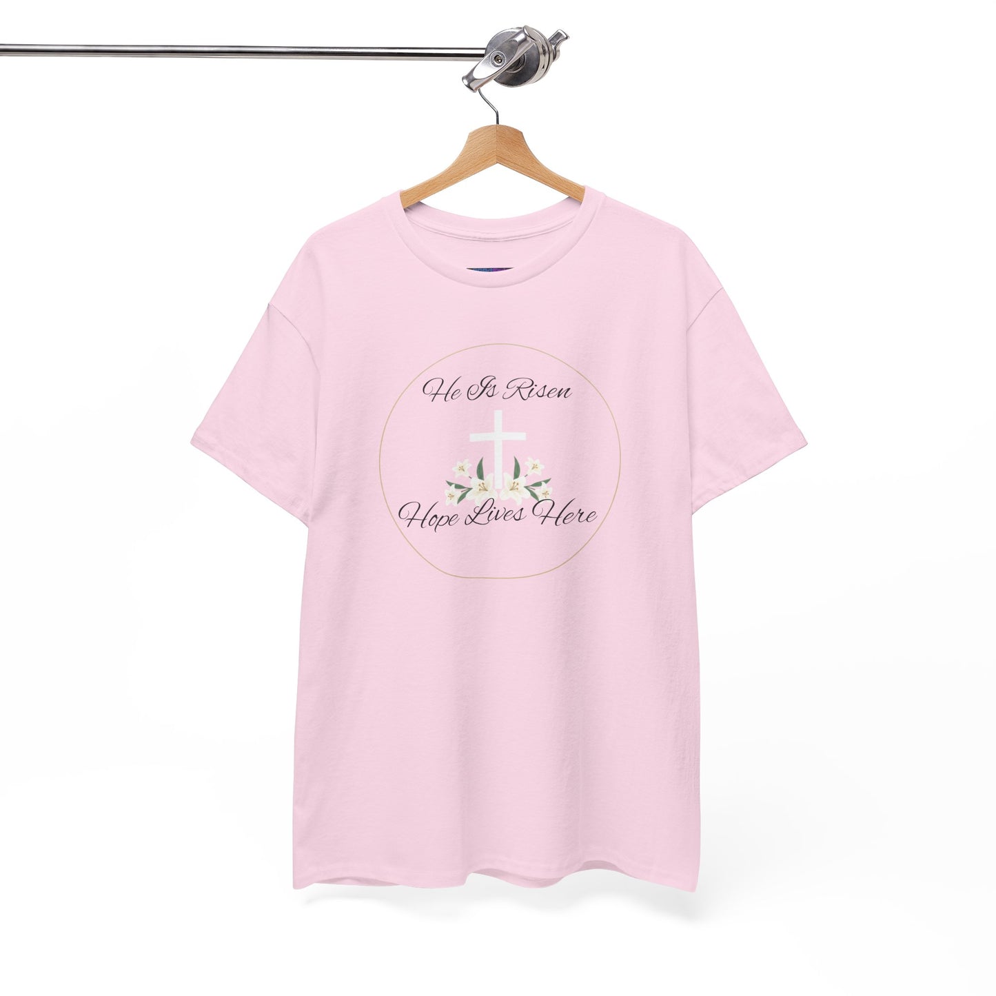 Unisex Heavy Cotton – He is Risen, Hope Lives Here