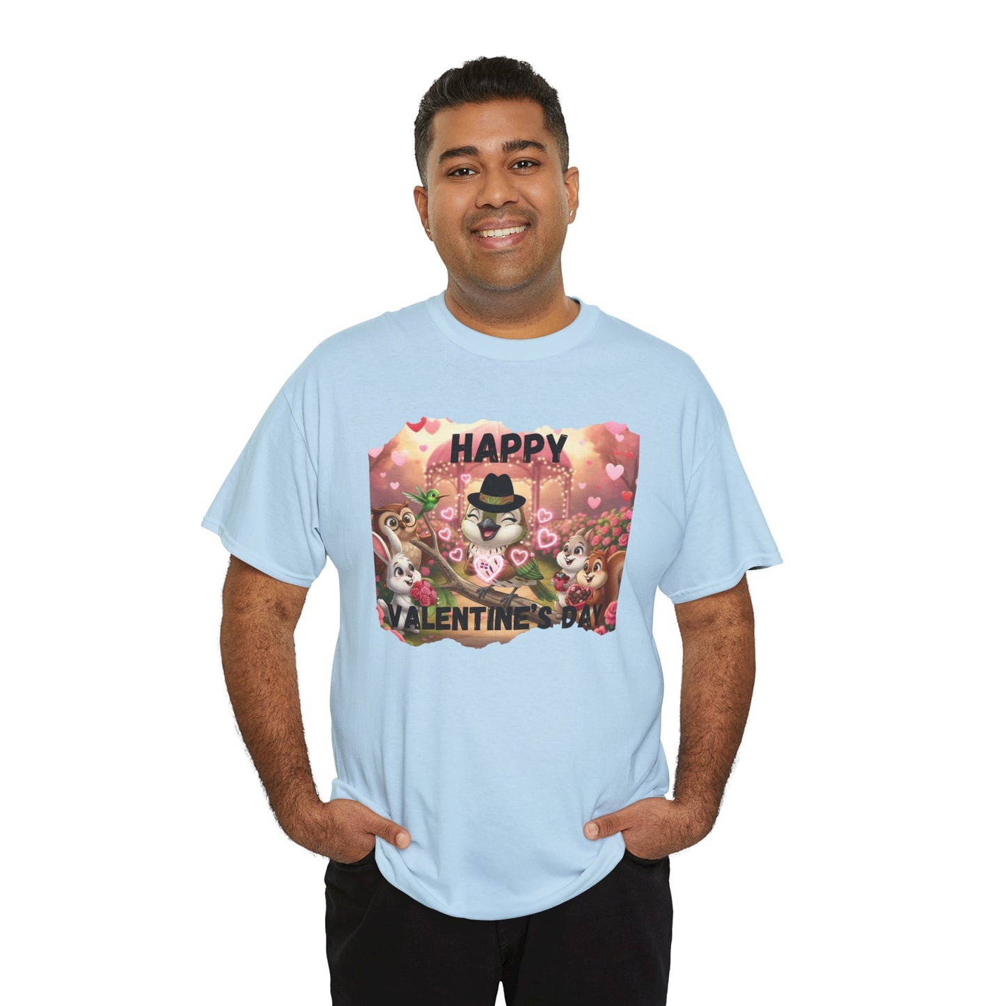 Unisex Heavy Cotton Tee Valentine's Day Ciguita and Friends