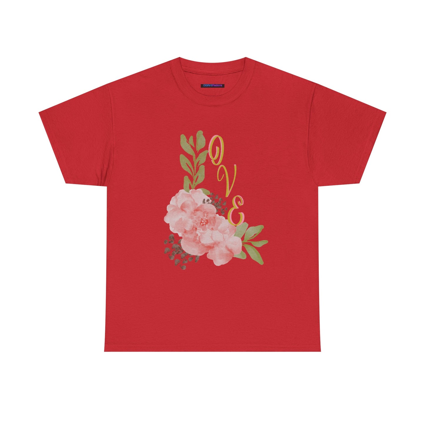 Floral “Love” Design - Unisex Heavy Cotton Tee