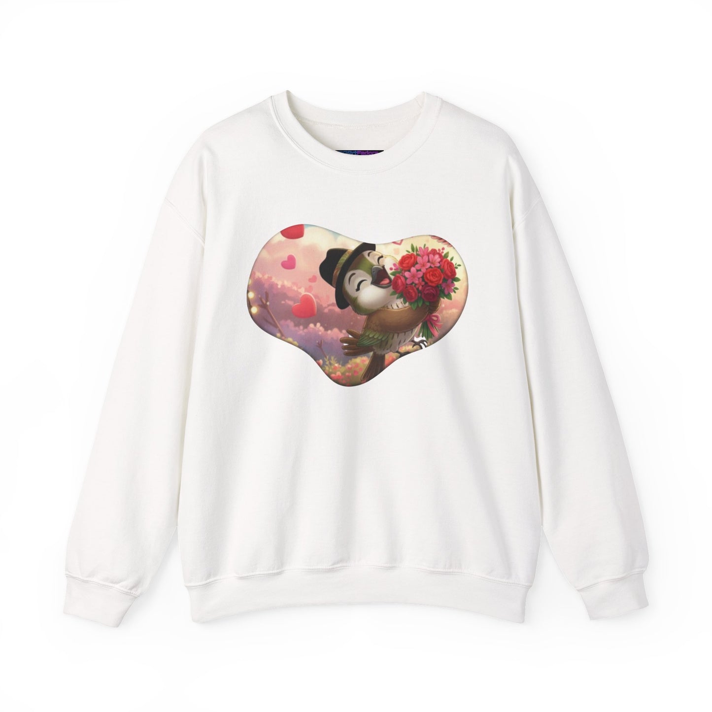 Unisex Heavy Blend Crewneck Sweatshirt San Valentin heart with ciguita.