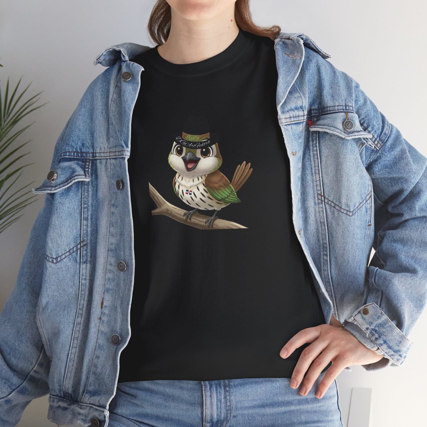 Unisex Heavy Cotton Tee Ciguita Chillin' on a Branch