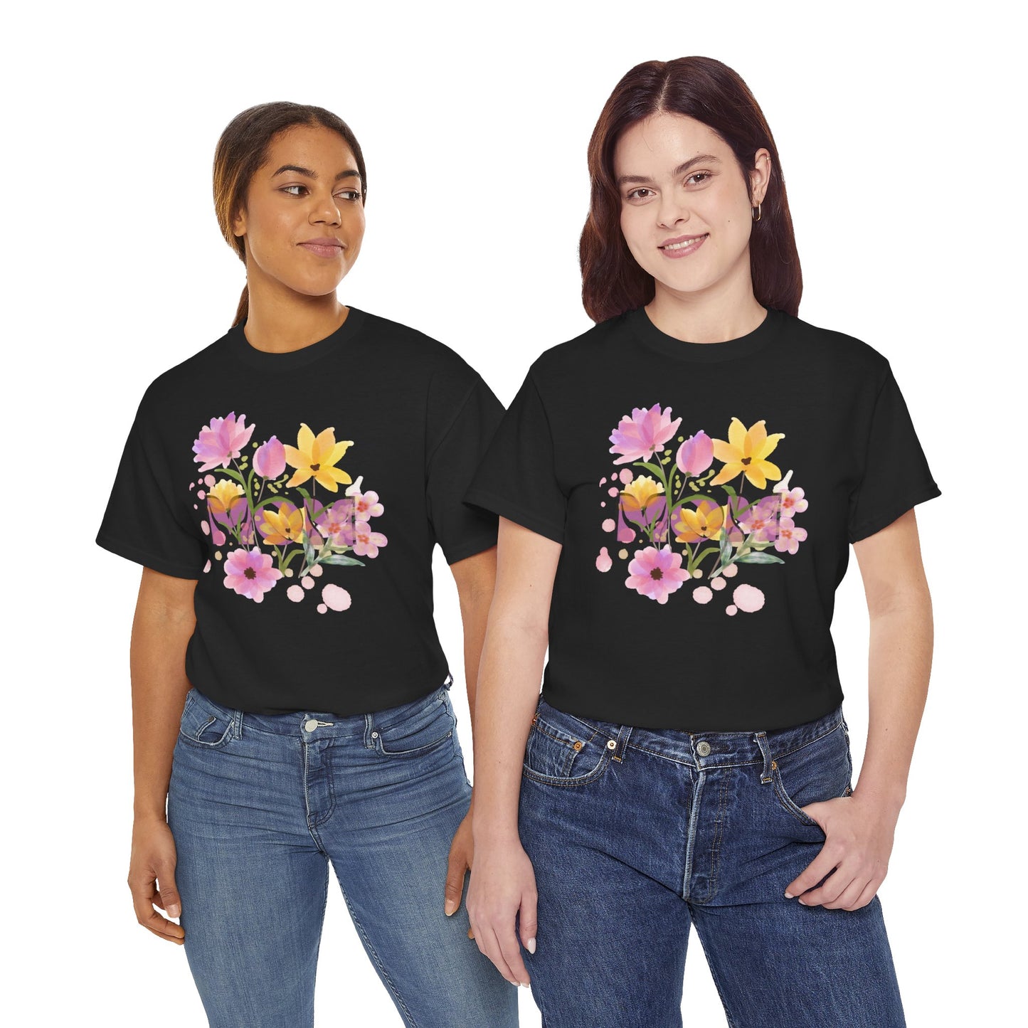 Soft Floral Mom Tribute Design - Heavy Cotton Tee