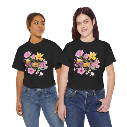 Soft Floral Mom Tribute Design - Heavy Cotton Tee