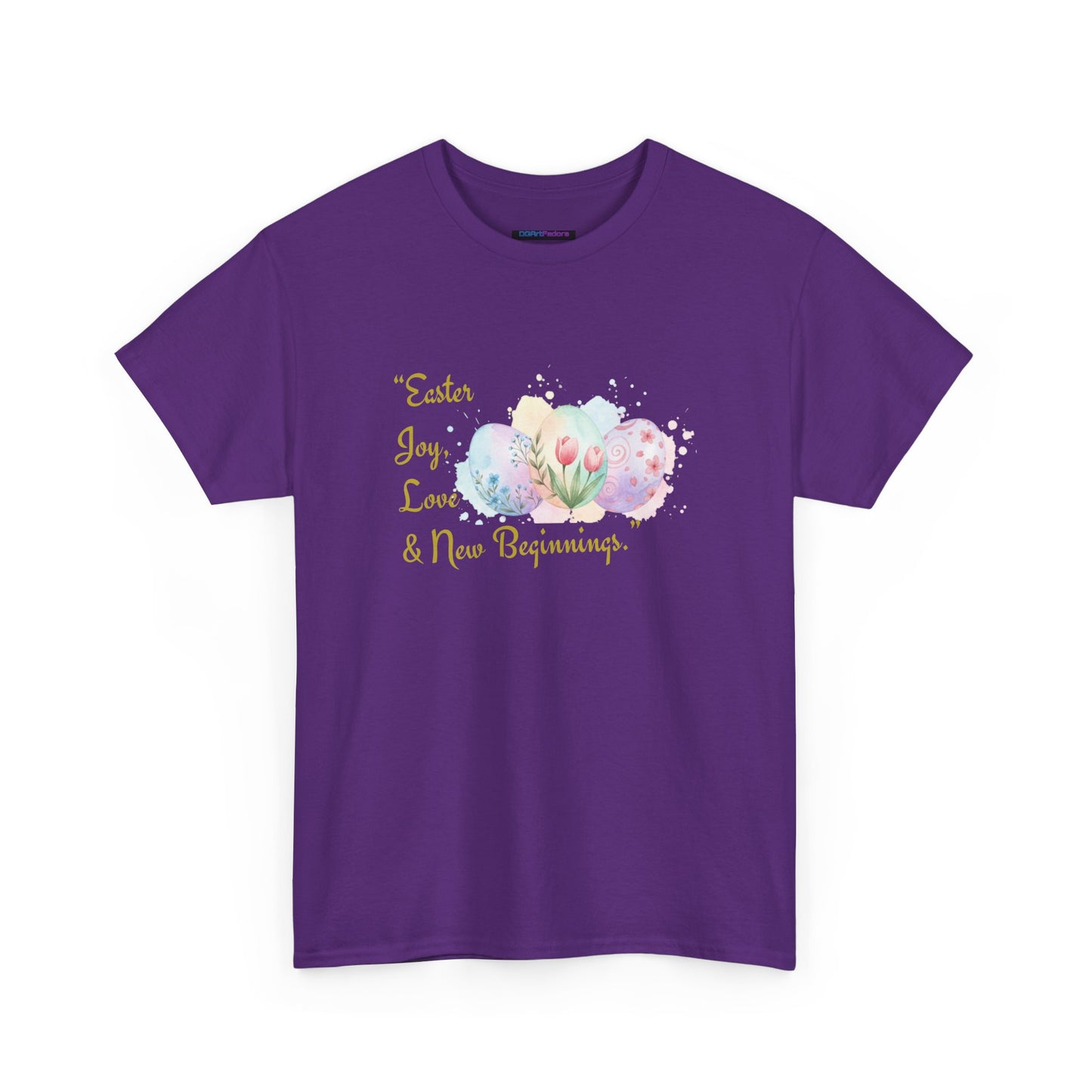 Unisex Heavy Cotton Tee - Easter, Joy, Love, & New Beginnings